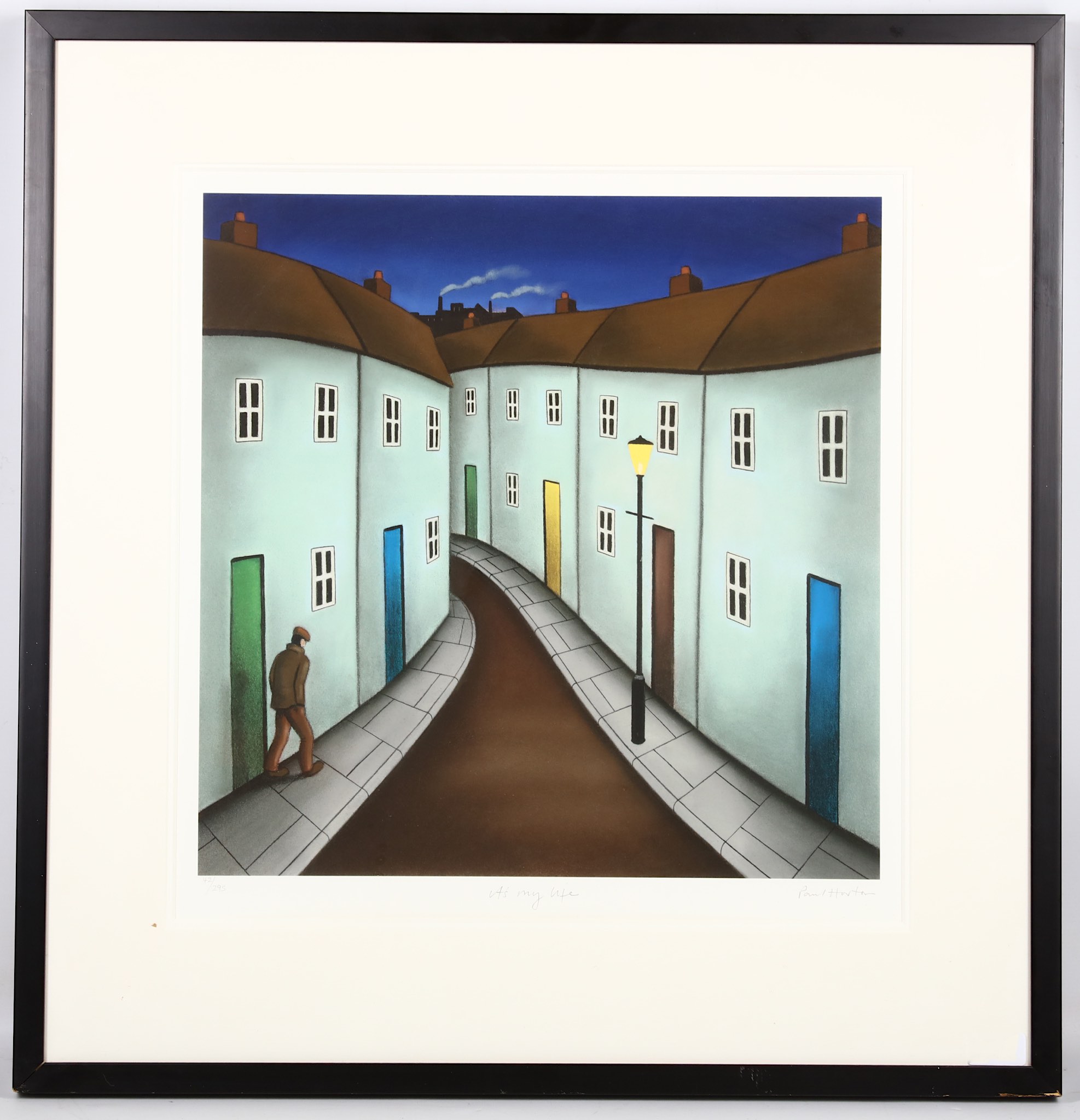 Paul Horton (British 20th Century). 'A's My Life', 20th Century lithograph in colours, signed,