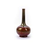 GLADYS ROGERS FOR PILKINGTON LANCASTRIAN, c.1915, copper glaze red lustre bottle shaped vase;