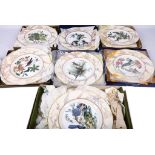 A set of 8 fully boxed Royal Worcester, bone china limited edition cabinet plates, of the John James