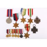 A medal group awarded to Thomas A.E. Bowler, to include miniatures, a 1939-1945 Star (ribbon), The
