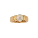 A cultured pearl ring, by Boucheron