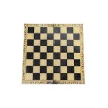 A late 19th / early 20th Century Kashmir, folding painted chess board, externally decorated with