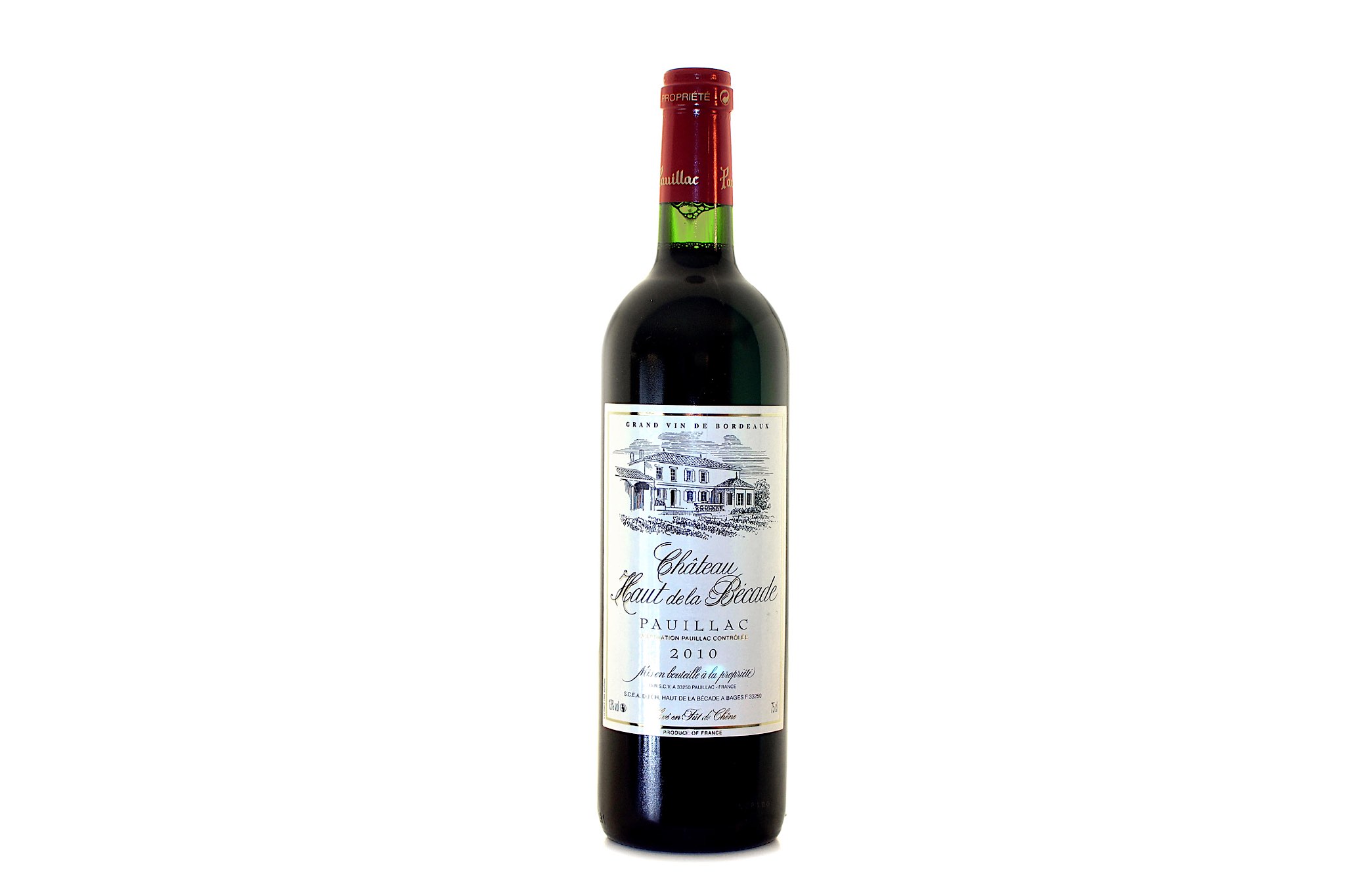 12 bottles Chateau Haut de la Becade 2010 Pauillac In original six-bottle cartons This lot is