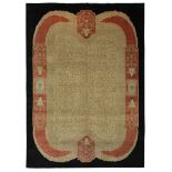 A FINE CHINESE CARPET approx: 13ft.11in. x 9ft.10in.(425cm. x 299cm.) The light-beige field with