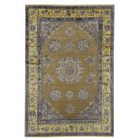 A FINE SILK & METAL THREAD CHINESE CARPET approx: 8ft.11in. x 5ft.11in.(271cm. z 180cm.) The field