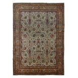 A SIGNED TABRIZ CARPET OF SHAH ABBAS DESIGN, NORTH-WEST PERSIA approx: 16ft.1in. x 11ft.1in.(