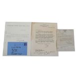 MISCELLANEOUS MANUSCRIPTS. ALS. Constance Sitwell. Michael Sadleir. TLS. (Addressed to Mr. [T.