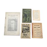 PAMPHLETS - A collection including: ‘‘Evening News’’ Cricket Annual 1897. Sketches by Rik!