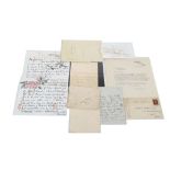LITERARY AUTOGRAPHS/MSs. Including: Robert Stephenson (clipped signature: small tear with loss to