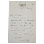 MITFORD, Nancy (1904-73). ALS. Dated ‘19 Dec 67’ ‘Dear Mr Hutchinson Thank you very much indeed