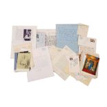LITERARY SIGNATORIES- Including: Laurence Meynall, John Masefield (small signed photo), C.W.
