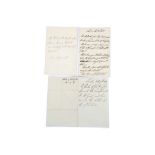 WELLESLEY, Arthur, 1st Duke of Wellington (1769-1852). A SIGNED free-front envelope, signed by the