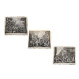 HOGARTH ELECTION SERIES. Two (of 4) etchings and engravings from the series of Humours of an