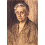 MALVA SCHALEK (CZECH, 1882-1944). A fine pastel portrait of an older distinguished woman. Dated