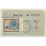 Post Office Savings Bank Receipt 1912 & 1920 KGV stamps (2)