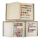 3 stamp albums with ww mint & used collection