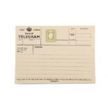 1940 KGVI Telegraph Form TP27 9d Olive Green