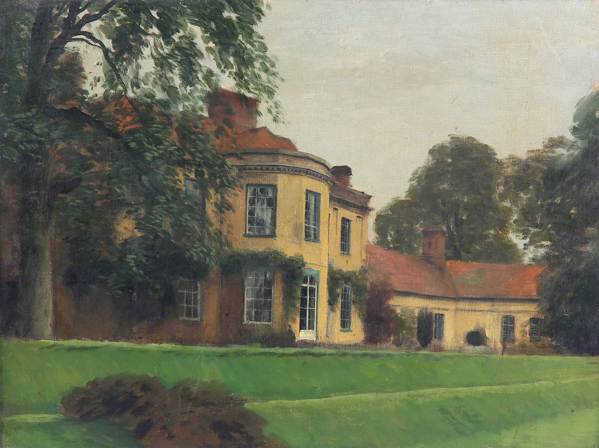 REX WHISTLER (1905-1944) Binderton House, West Sussex, 1944 oil on Rowney canvas board. 30.4cm x