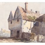 JOHN VARLEY OWS (1778-1842) Sketch of an Old House watercolour over traces of pencil, verso: