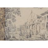 ITALIAN SCHOOL (18TH CENTURY)  Monastero a Nizza pen and ink 14 x 20.5cm Unframed