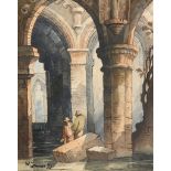 WALTER GREAVES (1846-1930) Flooded Cloister Signed lower left and dated '73 watercolour 24cm x