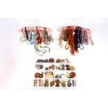 An interesting mixed collection of vintage costume jewellery, to include various ladies necklaces,