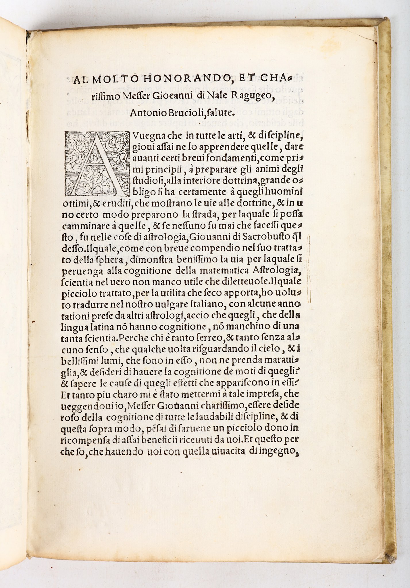 BRUCIOLI, Antonio (1498-1566).  Tratta della Sphera, nel quale si Dimostrano, & Isegnano i Principi - Image 3 of 6