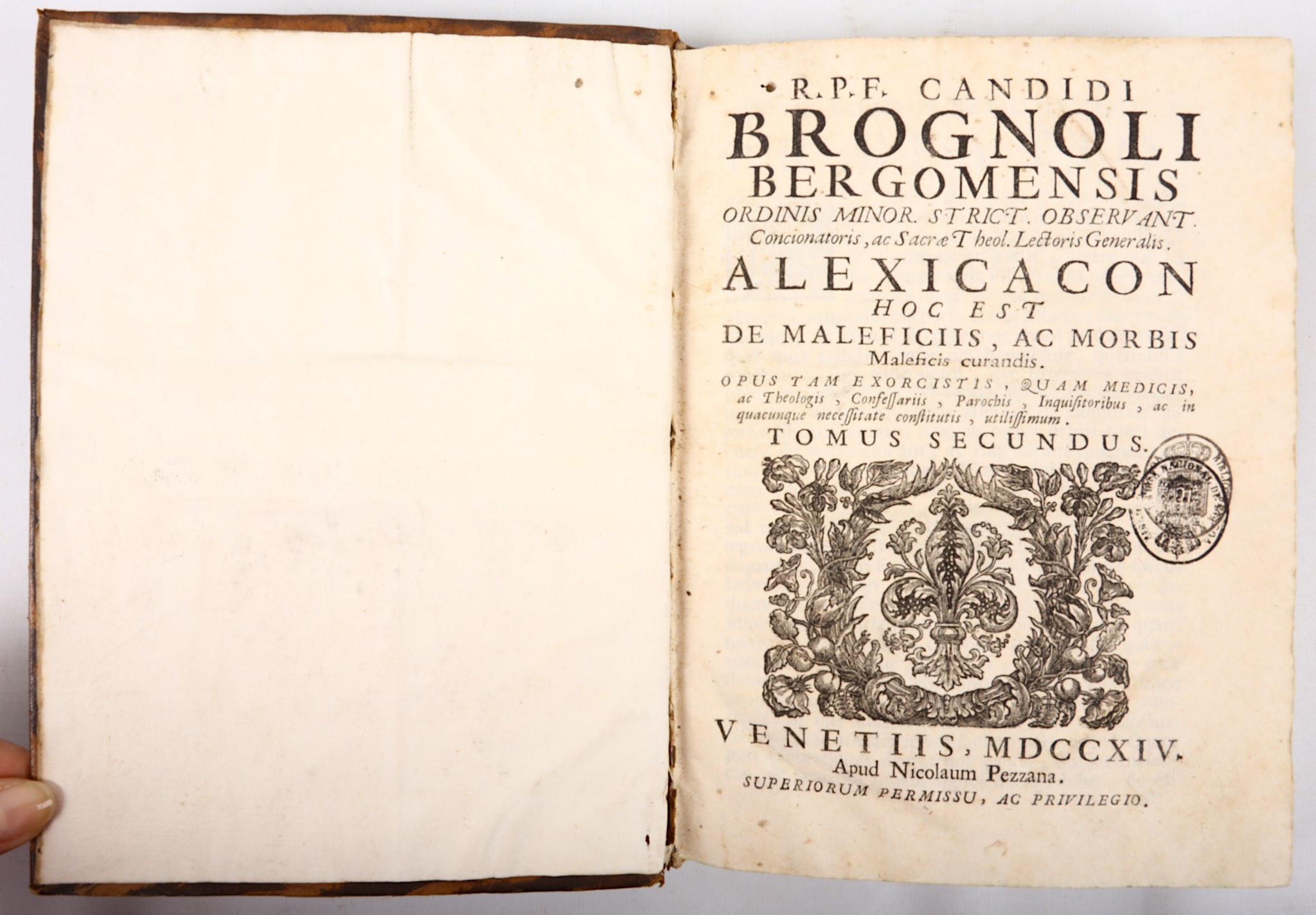 BROGNOLI, Candido (1607-77).  Alexicacon hoc est de maleficiis, ac morbis maleficis cognoscendis. - Image 3 of 13