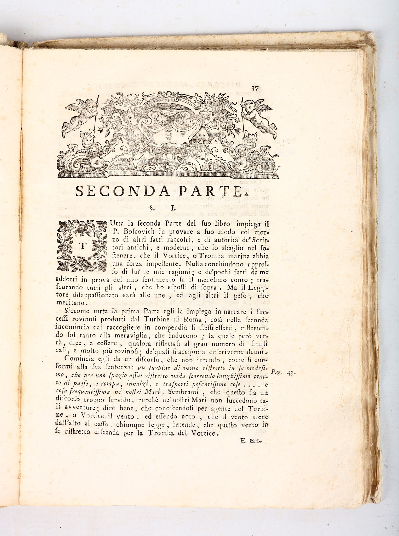 COSTANTINI, Giuseppe-Antonio (1692-1772).  Il Vortice Aereo, volgarmente detto Scione, o - Image 6 of 6