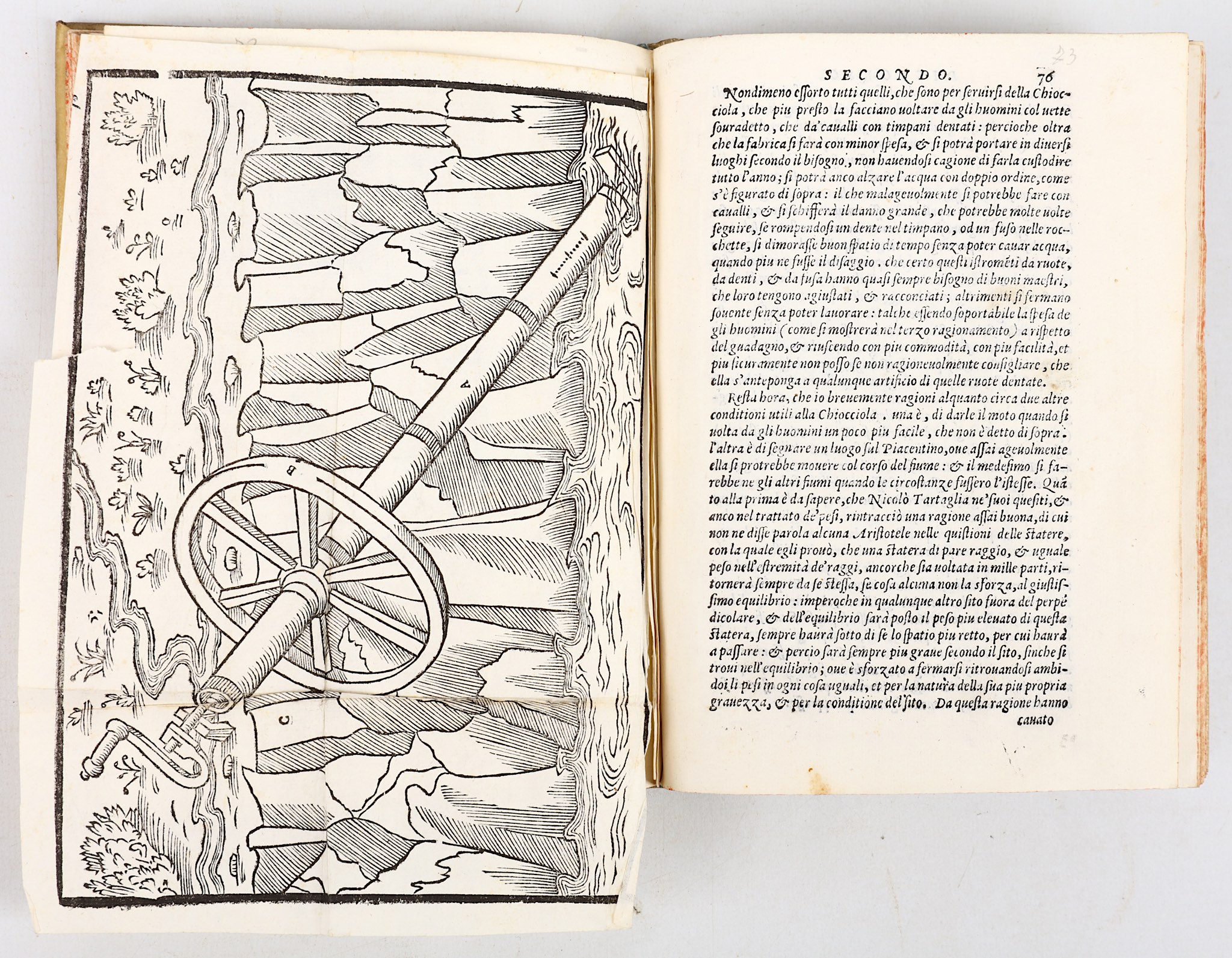 [CEREDI, Guiseppe (c.1520-70)].  Tre Discorsi sopra il Modo d’ Alzar Acque da’ Luoghi Bassi. Parma: - Image 6 of 6