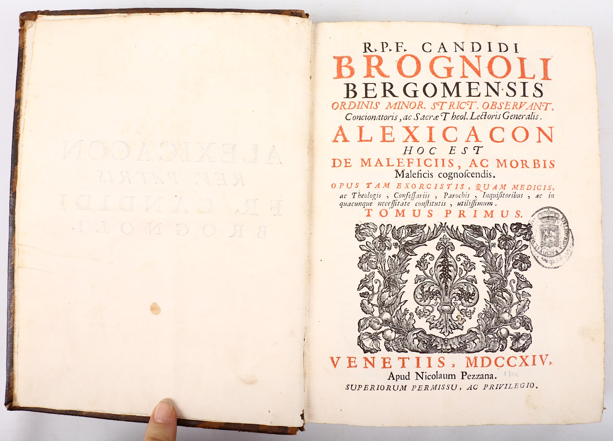 BROGNOLI, Candido (1607-77).  Alexicacon hoc est de maleficiis, ac morbis maleficis cognoscendis. - Image 9 of 13