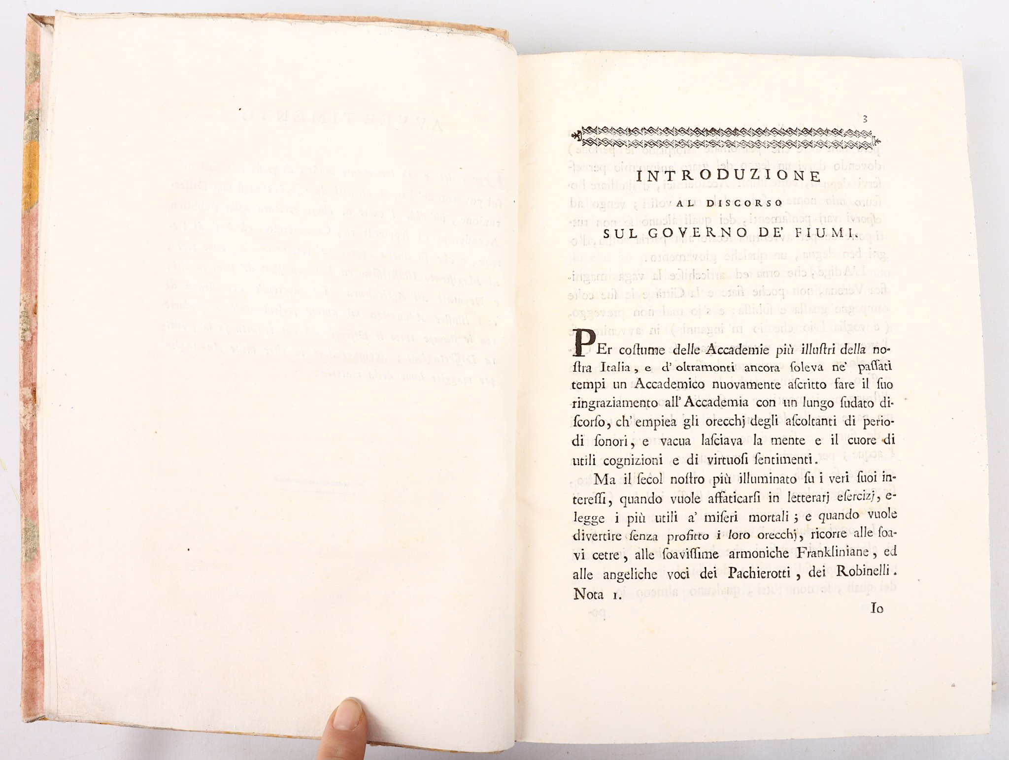 BETTONI, Carlo (1735-86).  Pensieri sul Governo de’ Fiumi … Discorso. Brescia: Per Pietro Brescia, - Image 4 of 8