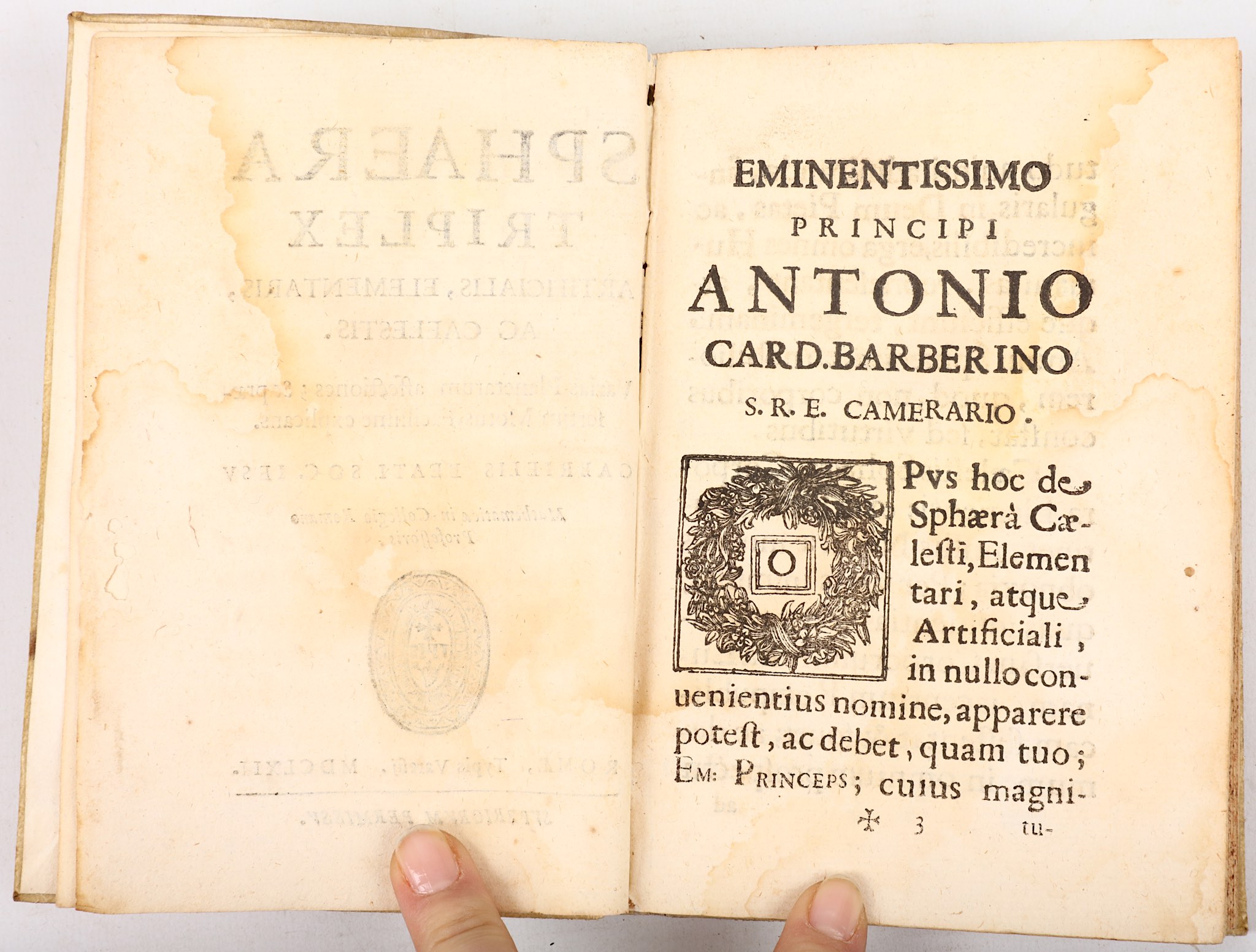 BEATI, Gabriele (1607-73).  Sphaera triplex artificialis, elementaris, ac caelestis. varias - Image 3 of 7