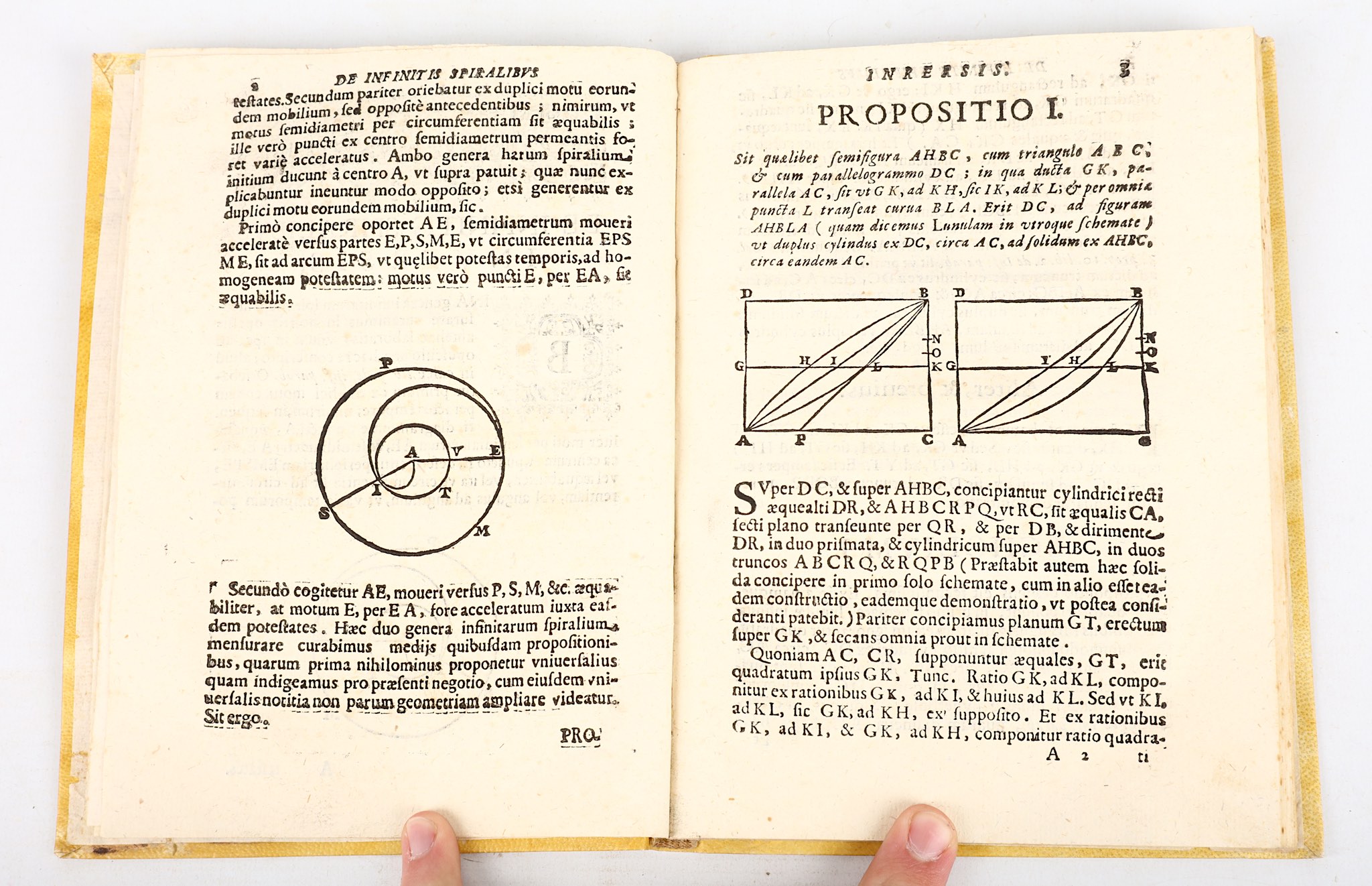 DE ANGELI, Stefano (1623-97).  De infinitis spiralibus inversis; de infinitisque hyperbolis; ac - Image 5 of 5