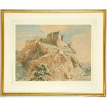 Jean Hunter Cowan 1882-1967 Scottish. 'Edinburgh Castle'. Watercolour. Signed and dated 1940. 36 x