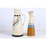 A pair of 1970s pottery vases, manufactured by Lapid Israel, both bearing makers marks and