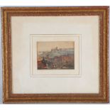 Alfred William Rich (1856-1921). View of Durham. Signed. Watercolour. 8 x 10.5 cm. Framed and glazed