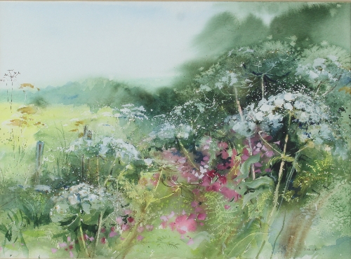 Wendy Jelbert (British, 20th Century)/Summer Hedgerow/signed lower right Jelbert/watercolour, 28. - Image 3 of 5