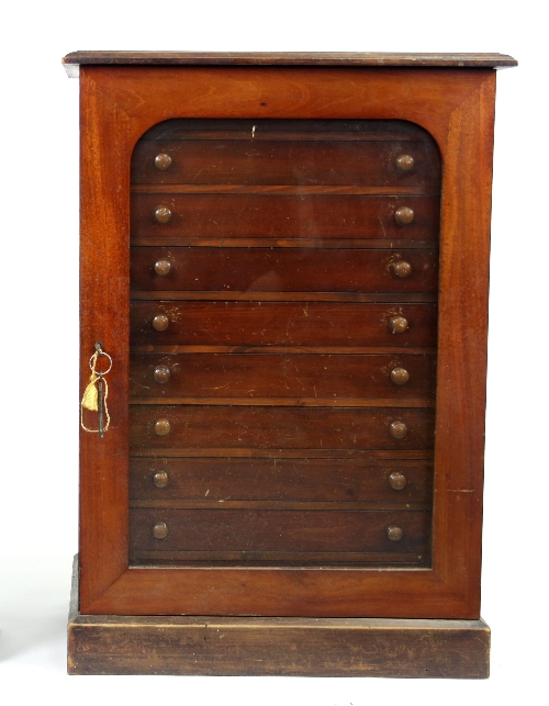 A mahogany collector's cabinet or chest, - Image 4 of 4