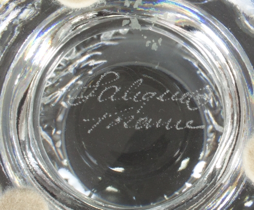 A Lalique frosted glass thistle vase, with etched signature to the base, 10. - Bild 3 aus 3