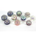 A group of ten mainly Scottish glass paperweights,