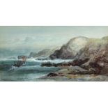 William Widgery (British 1822-1943)/Devon Coastline/signed/gouache, 27cm x 51.