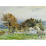 Francis Edward James RWS (British 1849-1920)/Landscape with Farm Buildings/signed/watercolour, 25.