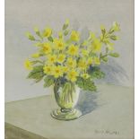 Jesse Hayden (British 1916-1990)/Primroses/watercolour,