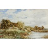 Edmund Morison Wimperis (British 1835-1900)/Mill on the Stour/initialled and dated 1896/watercolour,