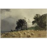 Charles Knight (British 1901-1990)/The Stormy Harvest/signed/watercolour, 23.