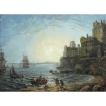 Late 18th Century Italian School/Mediterranean Coastal Scene/watercolour,