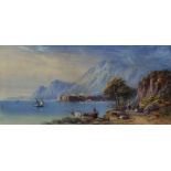 William Hal Gray (1829-1895)/Italian Lake/with figures and boats/signed/watercolour,