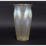 Lalique, a Ceylan vase of opalescent glass, designed circa 1924, etched R Lalique France,