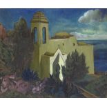 James Arundel (British 1875-1960)/Church by the Sea/signed/oil on board,